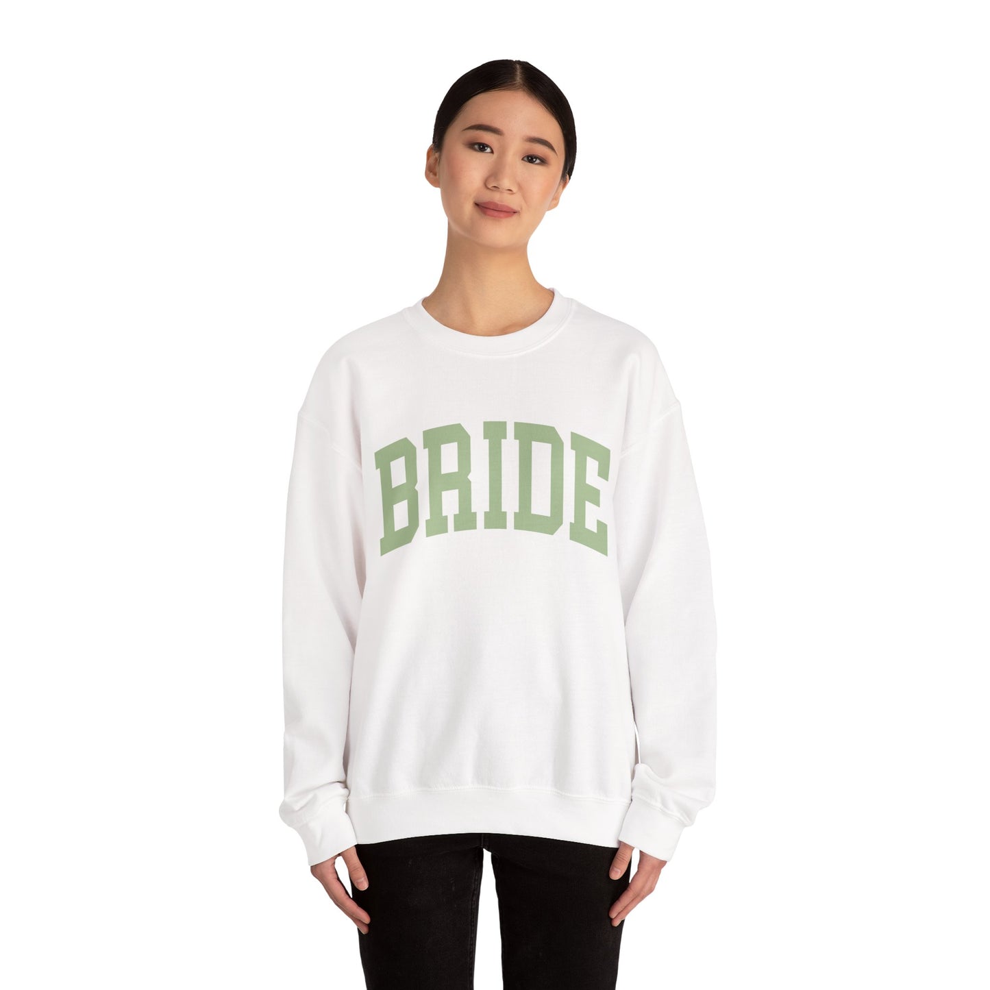 Varsity Bride Crewneck - Sage Text