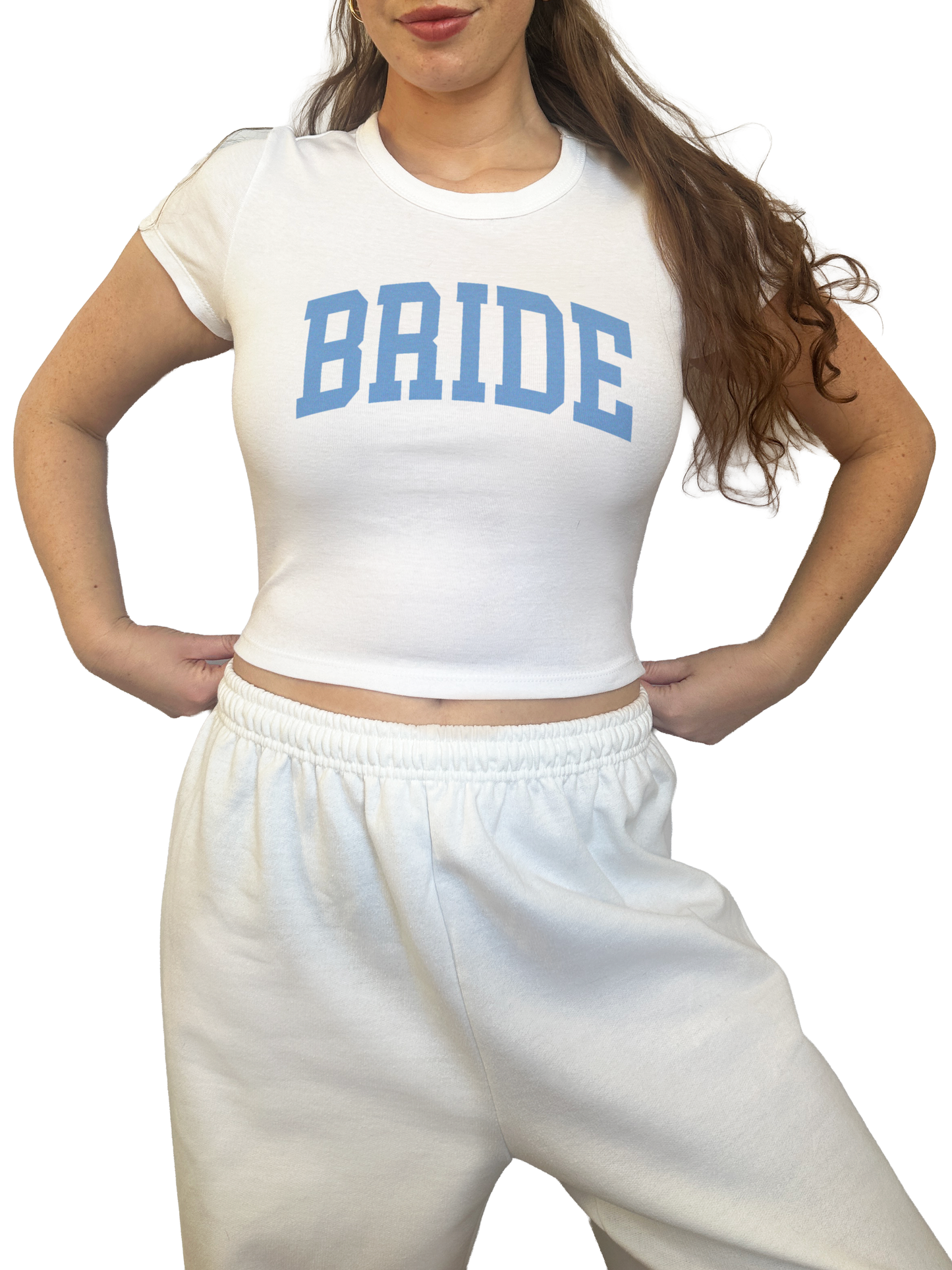 Varsity Bride Baby Tee - Blue