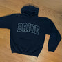Varsity Outline Bride Hoodie - Black & Blue