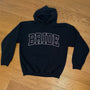 Varsity Outline Bride Hoodie - Black & Pink