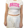 Varsity Bride Baby Tee - Hot Pink