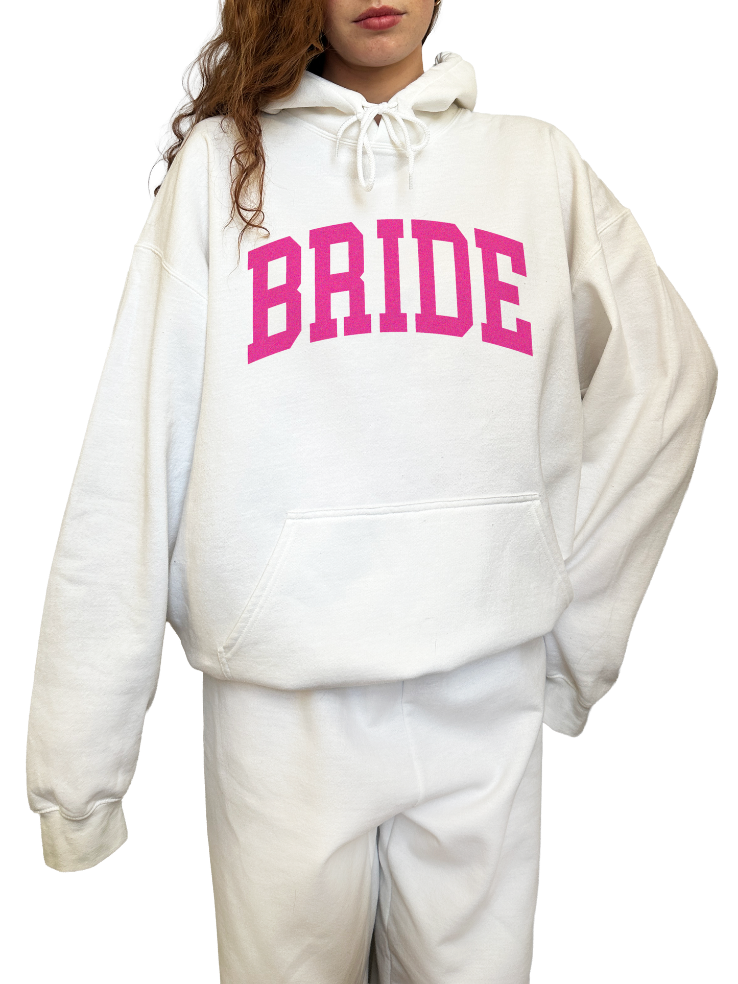 Varsity Bride Hoodie - Hot Pink