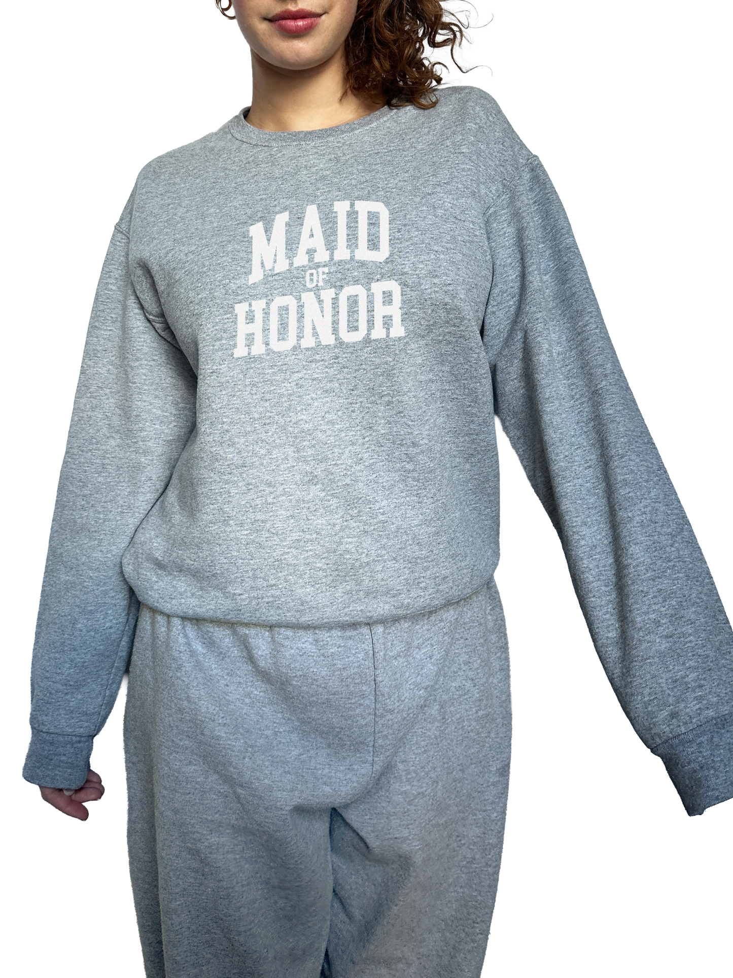Varsity Maid of Honor Crewneck - Gray