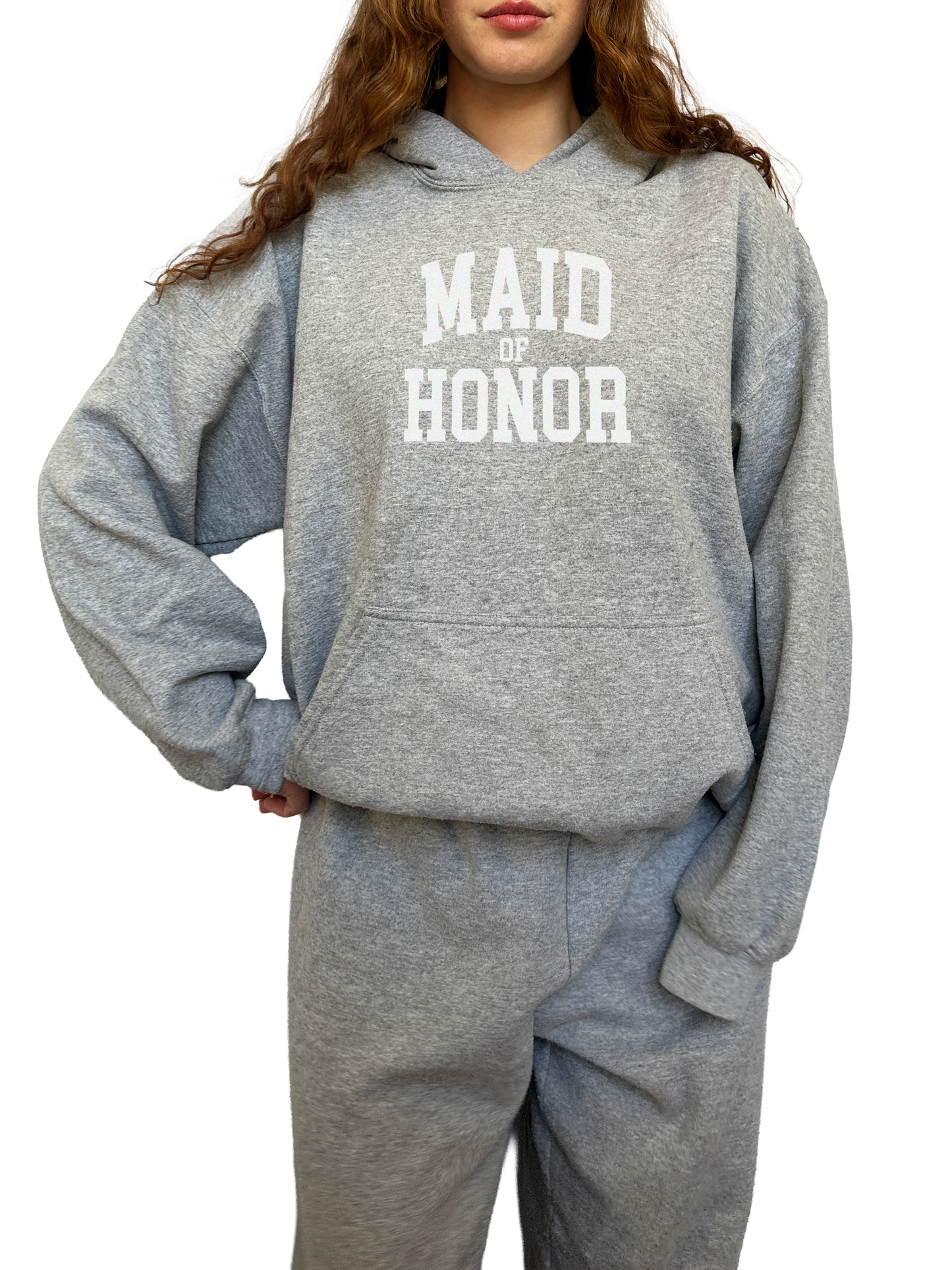 Varsity Maid of Honor Hoodie - Gray