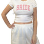 Varsity Bride Baby Tee - Light Pink