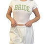 Varsity Bride Baby Tee - Sage