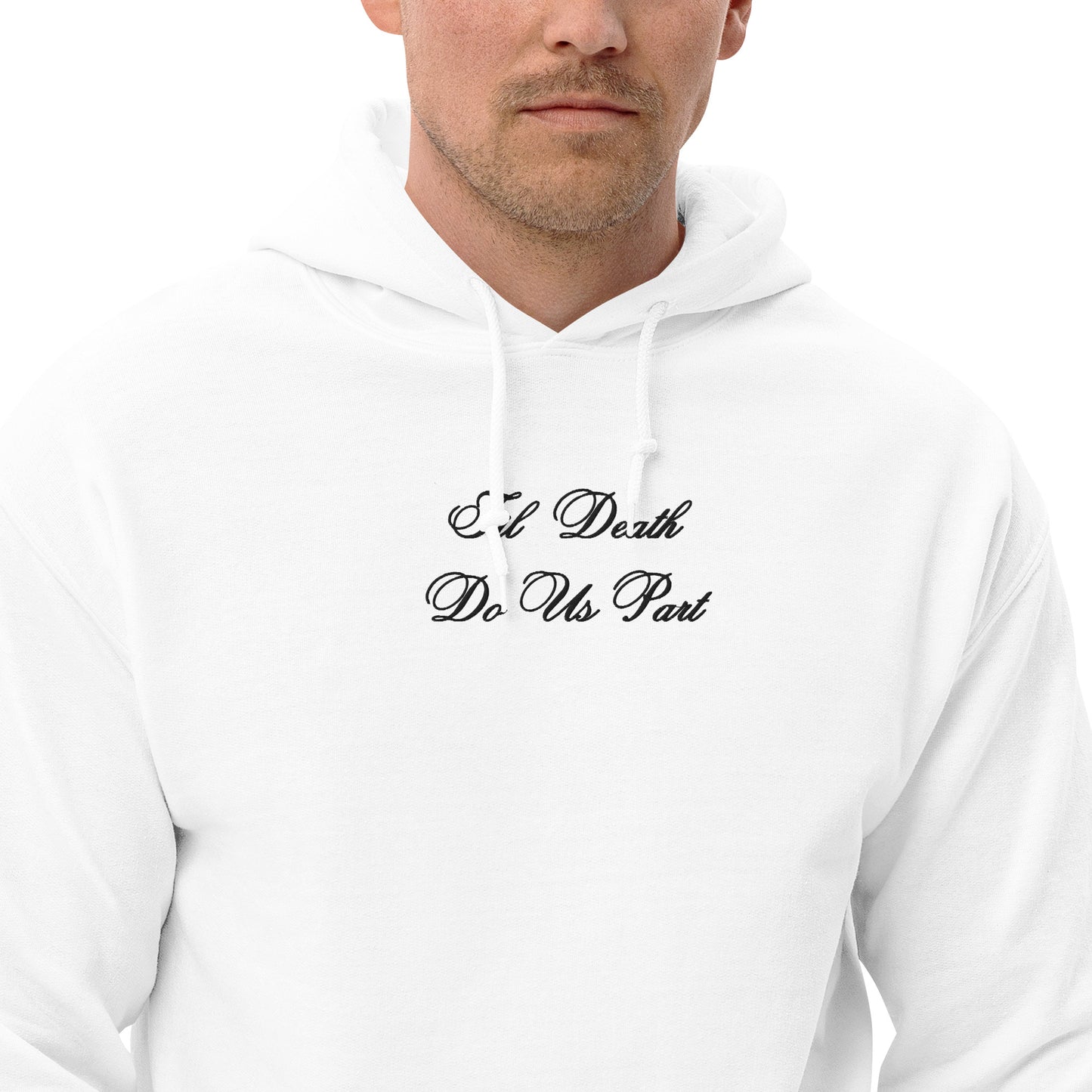 Til Death Do Us Part Embroidered Hoodie - White
