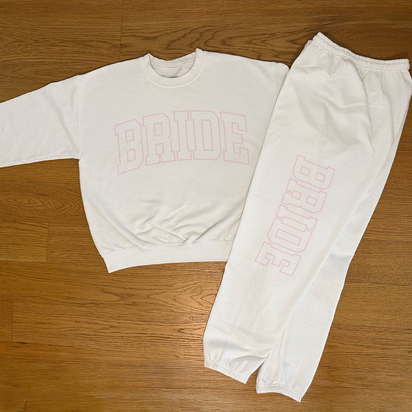 Varsity Outline Bride Sweatpants - Pink