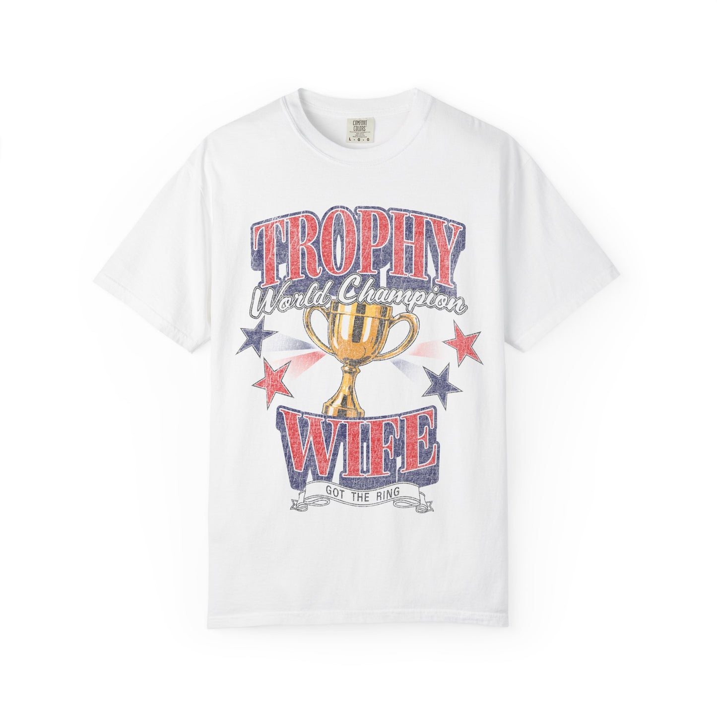 Trophy Wife T-Shirt - Red & Navy