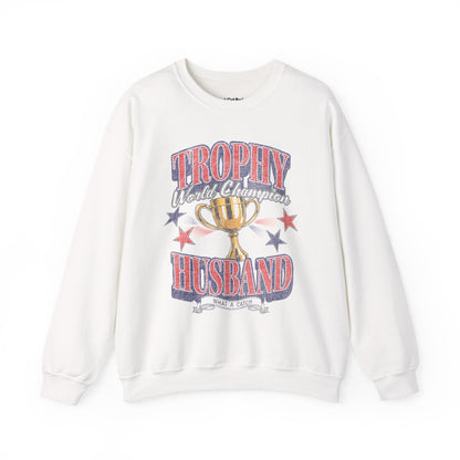 Trophy Husband Crewneck - Red & Navy