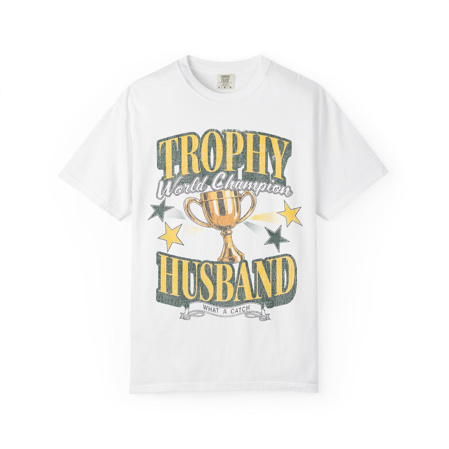 Trophy Husband T-Shirt - Green & Yellow