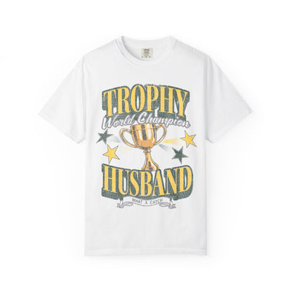 Trophy Husband T-Shirt - Green & Yellow