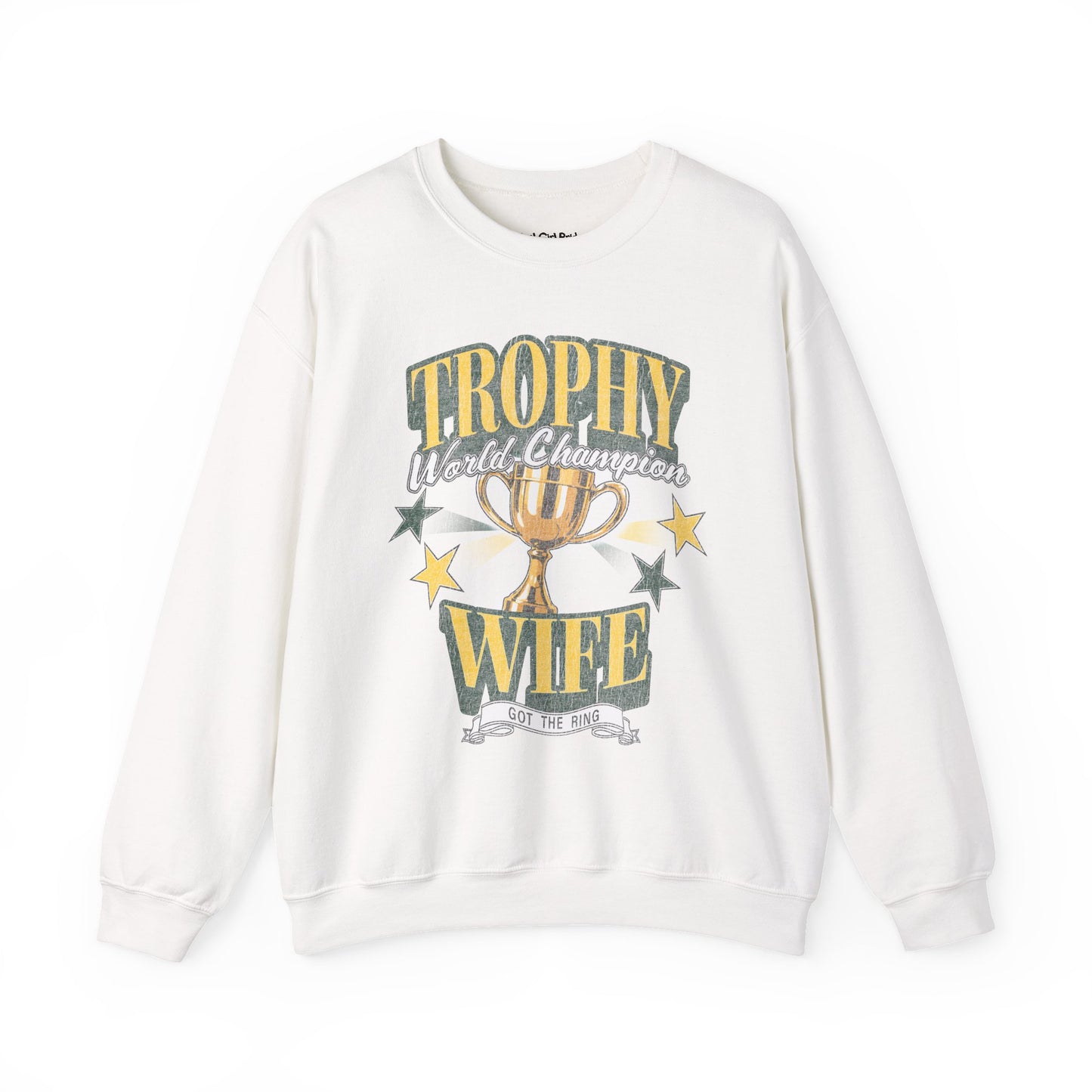 Trophy Wife Crewneck - Green & Yellow