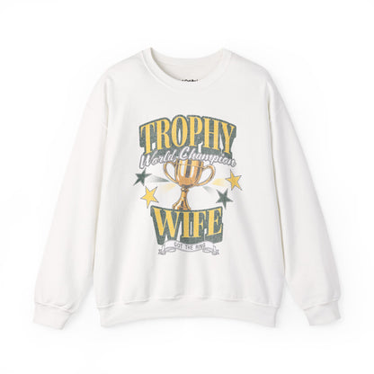 Trophy Wife Crewneck - Green & Yellow