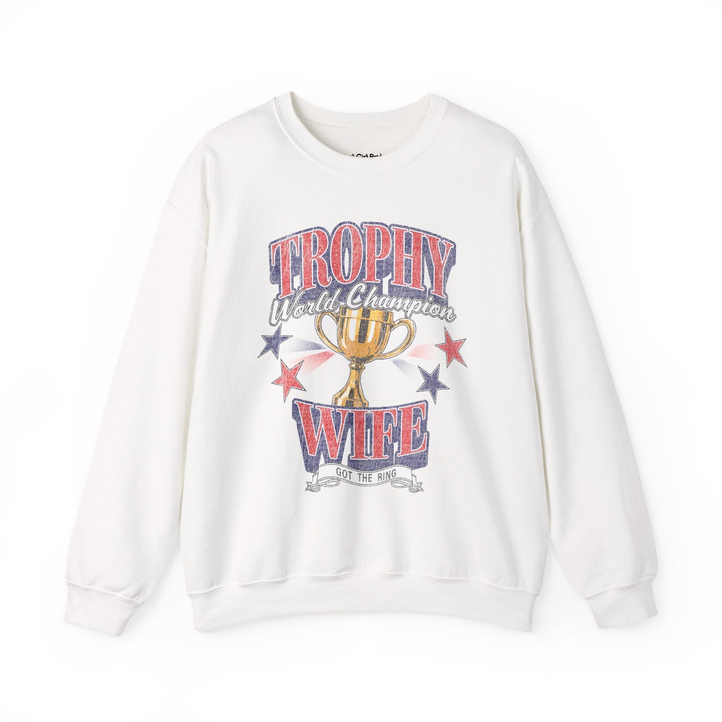 Trophy Wife Crewneck - Red & Navy