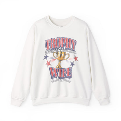 Trophy Wife Crewneck - Red & Navy