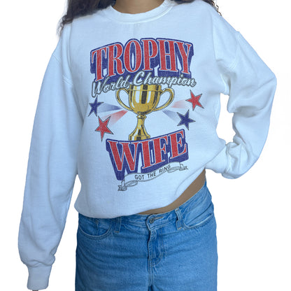 Trophy Wife Crewneck - Red & Navy