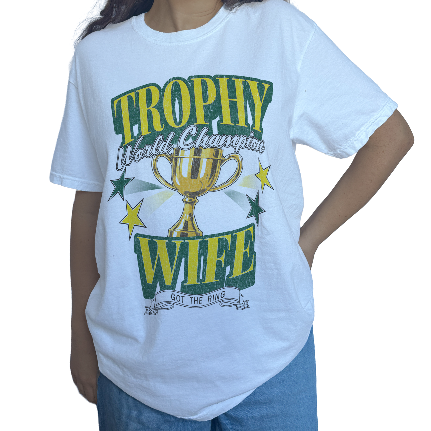 Trophy Wife T-Shirt - Green & Yellow