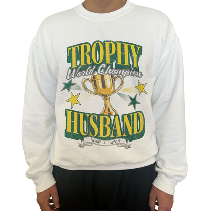 Trophy Husband Crewneck - Green & Yellow