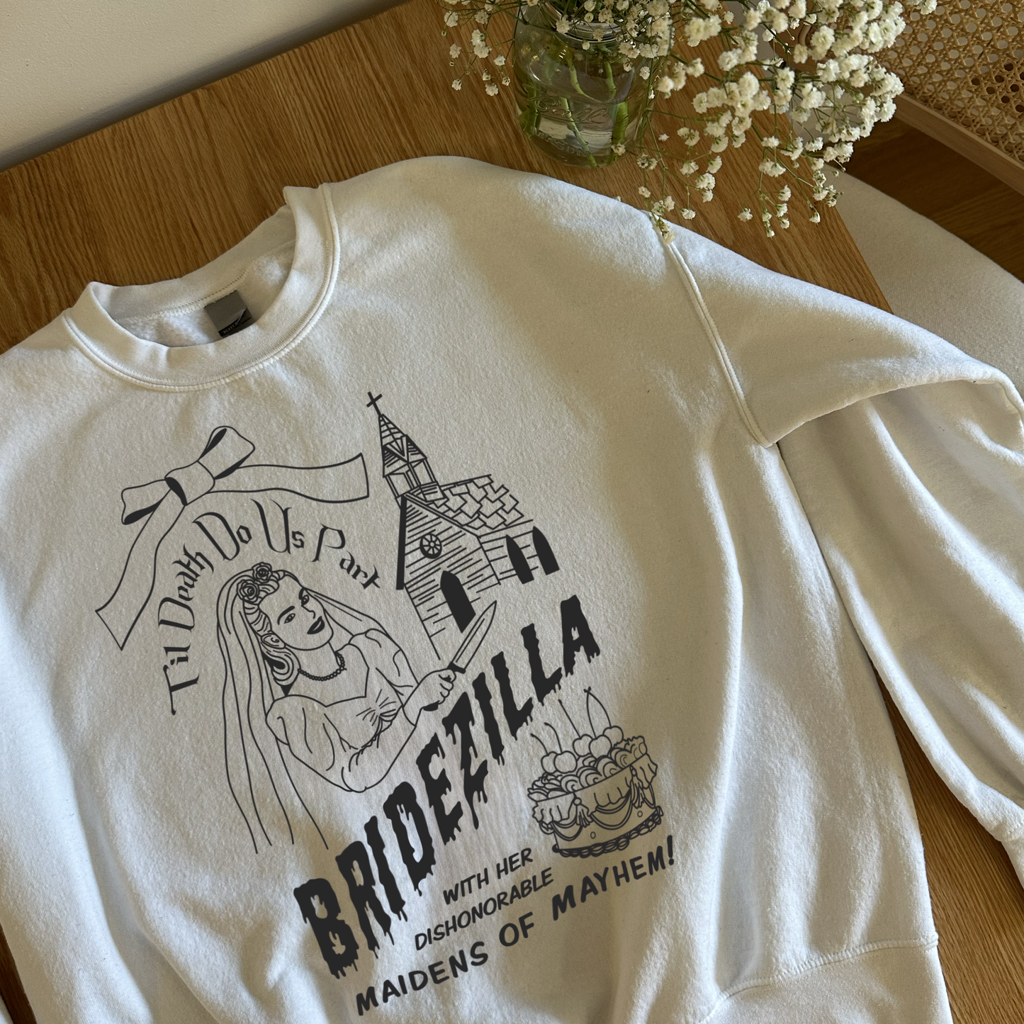 Bridezilla Crewneck - White