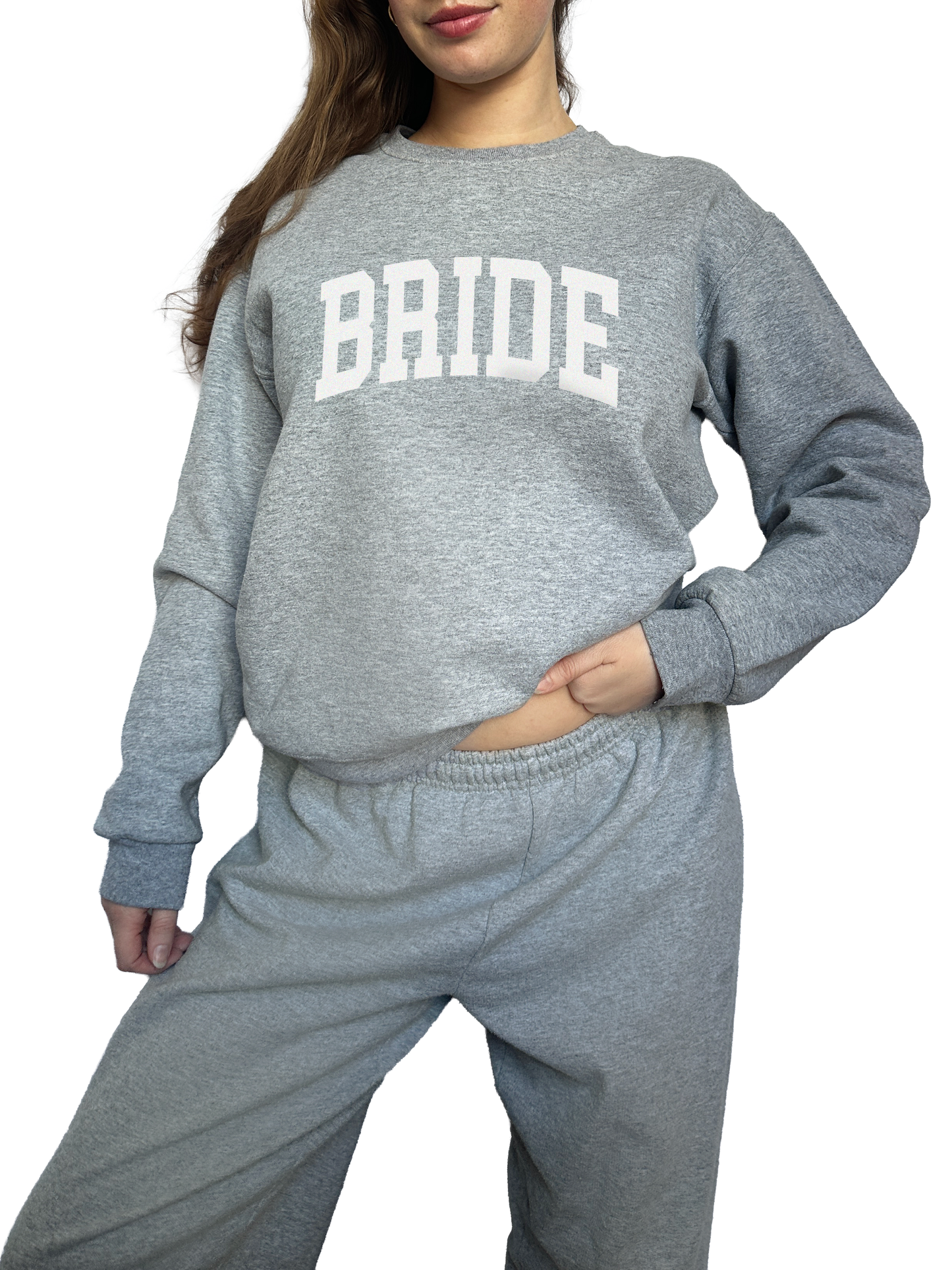 Varsity Bride Crewneck - Gray
