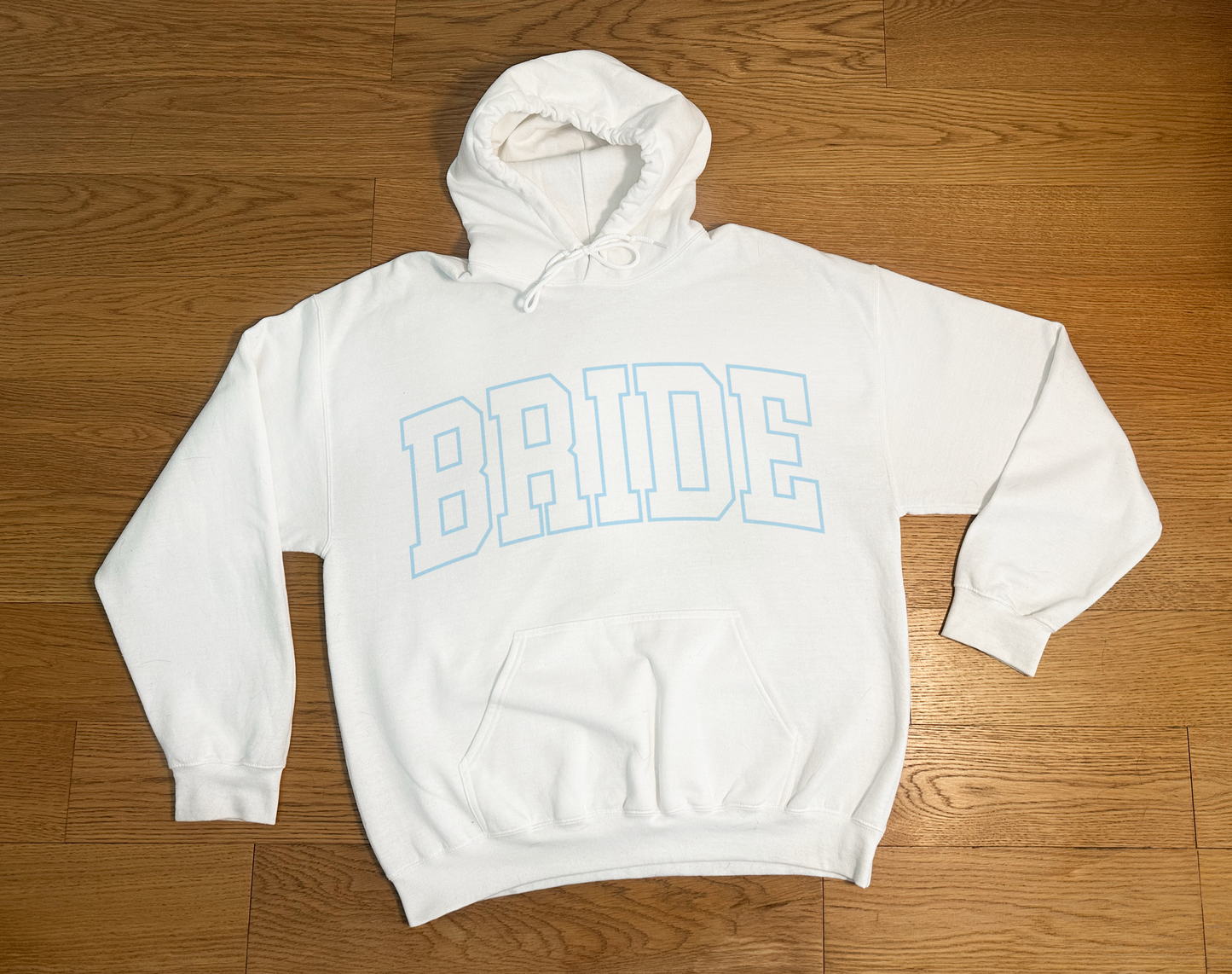 Varsity Outline Bride Hoodie - Blue