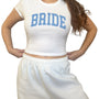 Varsity Bride Baby Tee - Blue