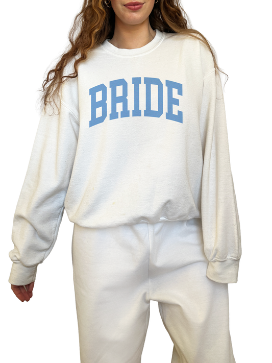 Varsity Bride Crewneck - Blue