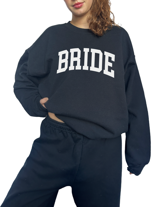 Varsity Bride Crewneck - Black