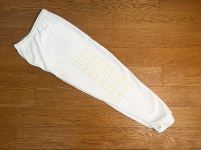 Varsity Outline Bride Sweatpants - Butter