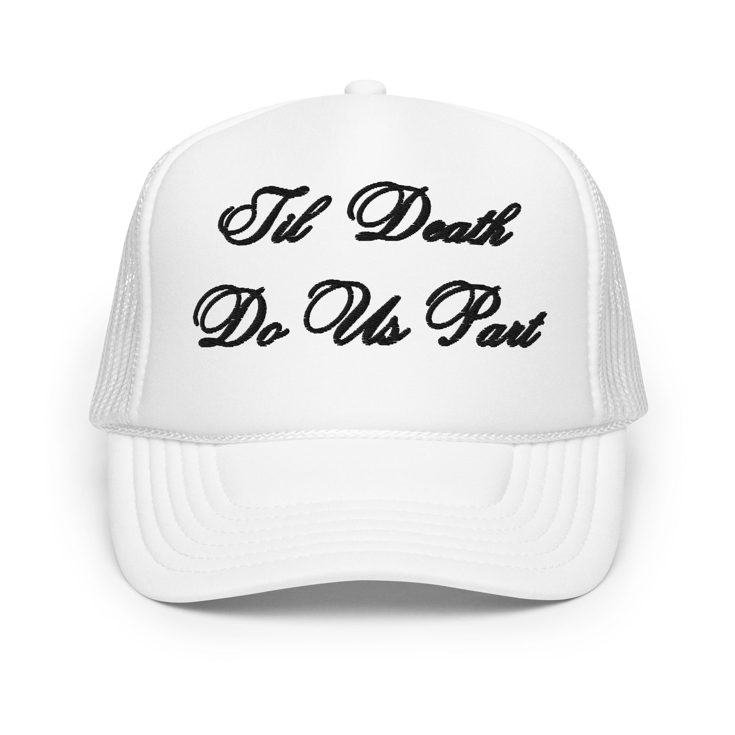 2 Pack Til Death Do Us Part Trucker Hats - Black & White