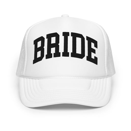 Varsity Bride Trucker Hat - Black