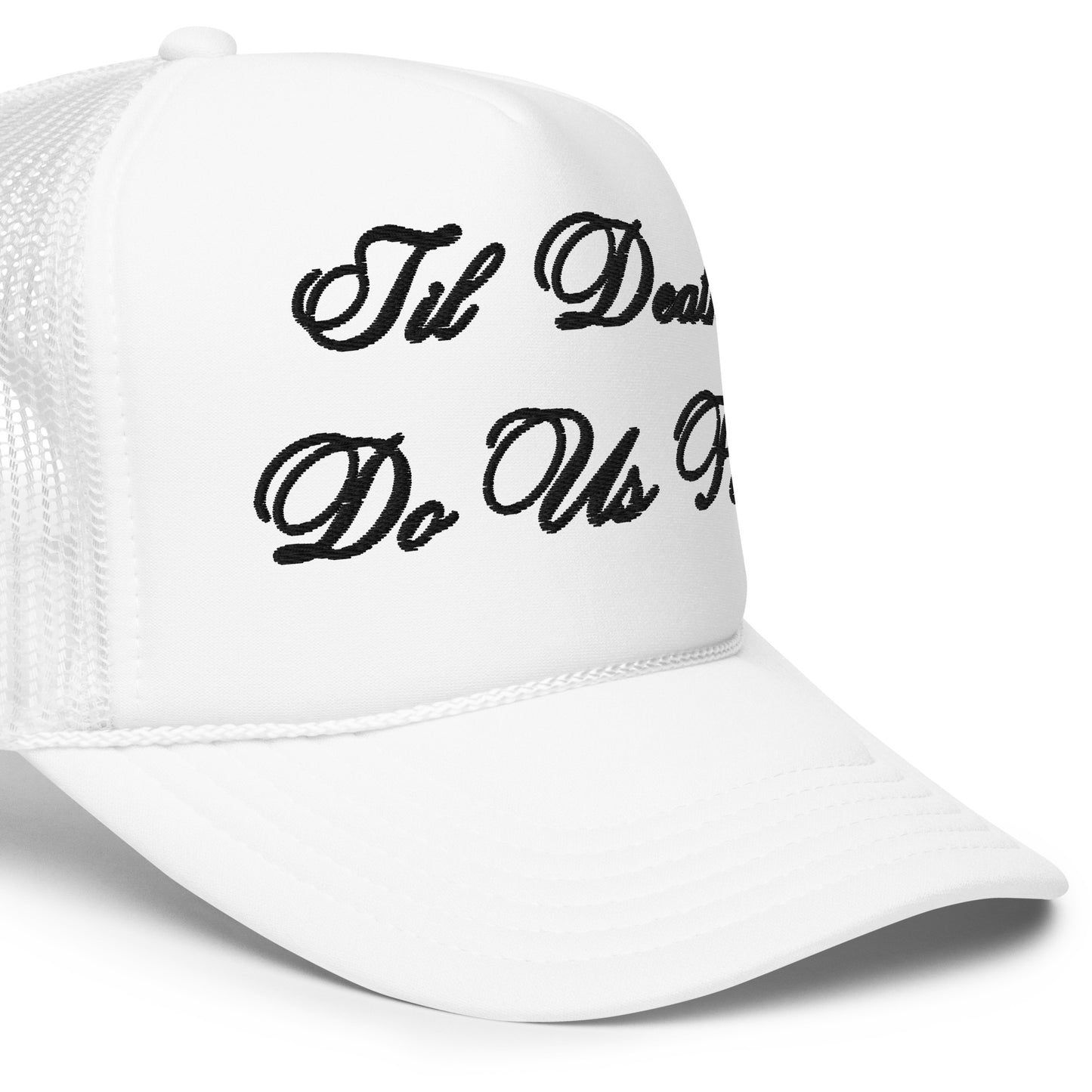 2 Pack Til Death Do Us Part Trucker Hats - Black & White