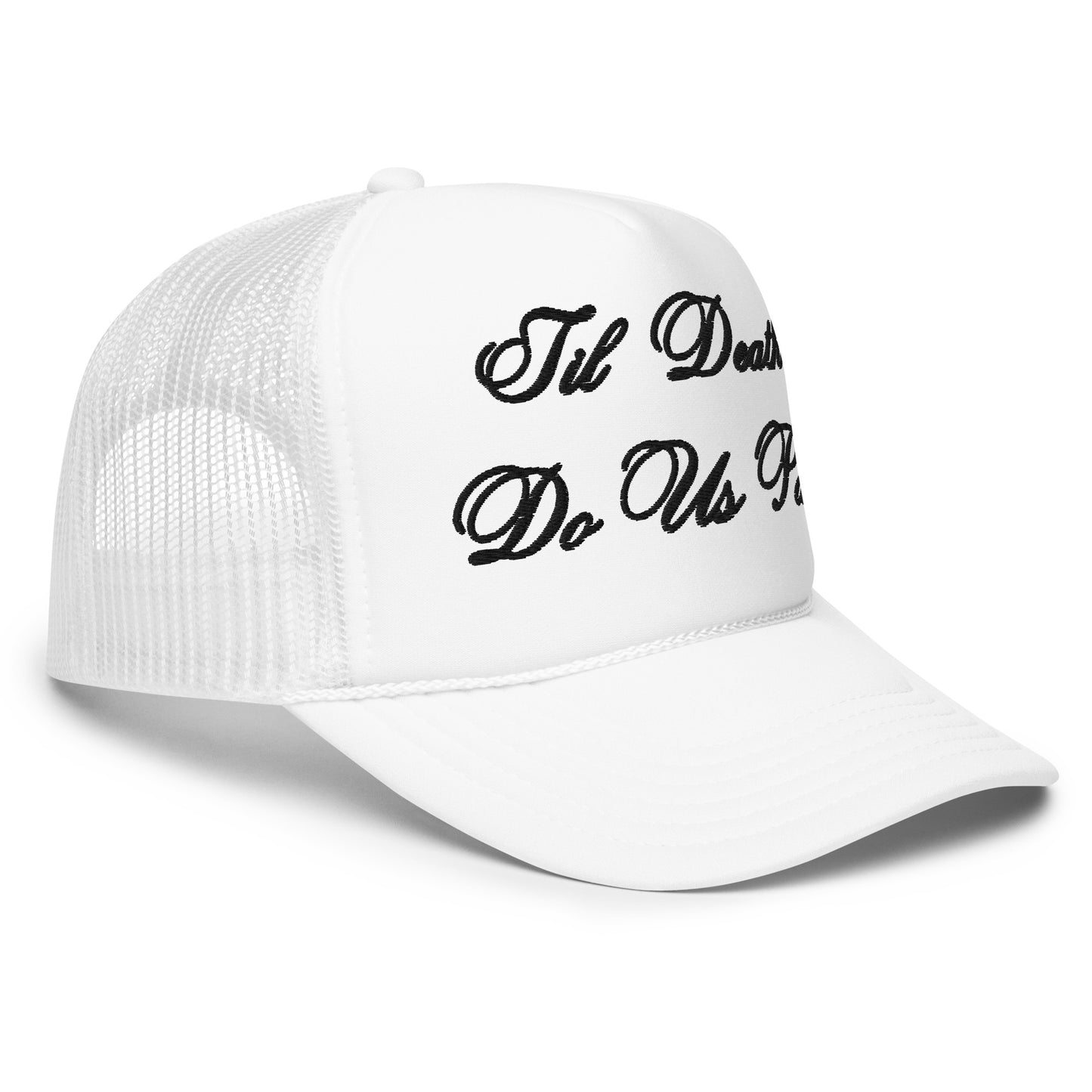 2 Pack Til Death Do Us Part Trucker Hats - Black & White
