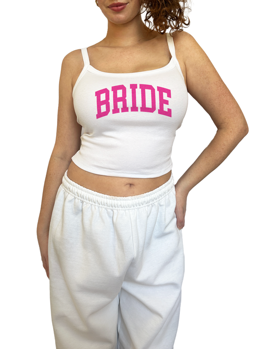 Varsity Bride Tanktop - Hot Pink