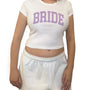 Varsity Bride Baby Tee - Lavender