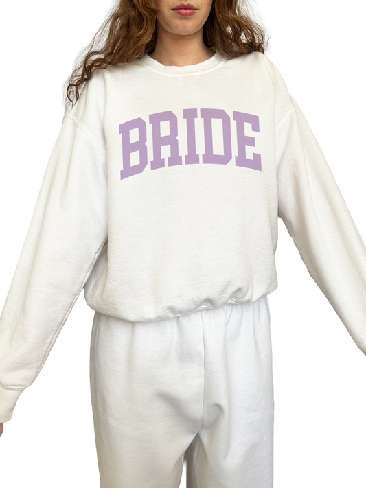 Varsity Bride Crewneck - Lavender