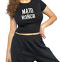 Varsity Maid of Honor Baby Tee - Black