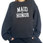 Varsity Maid of Honor Crewneck - Black