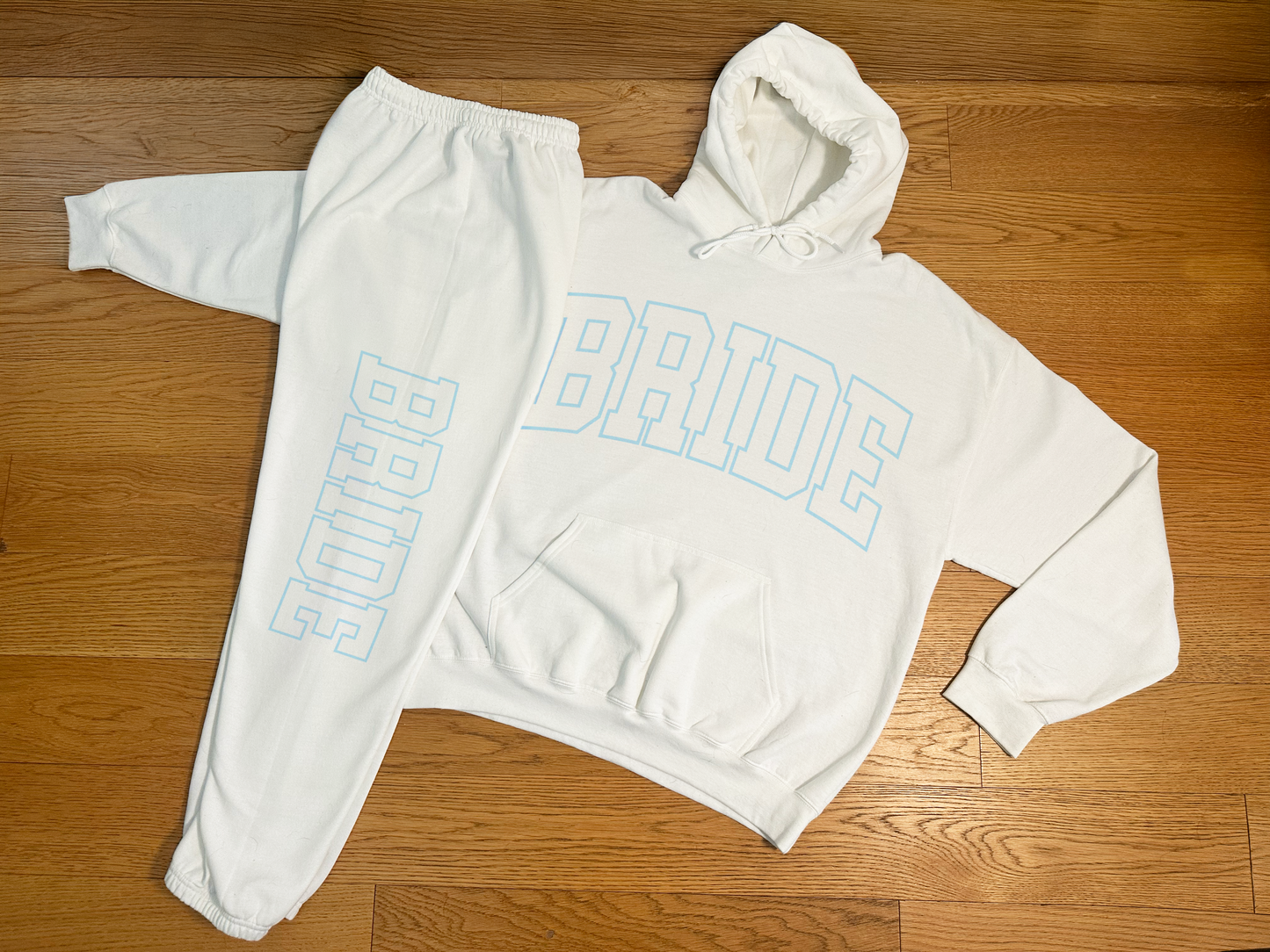 Varsity Outline Bride Sweatpants - Blue