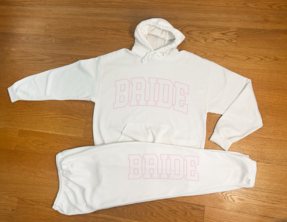 Varsity Outline Bride Sweatpants - Pink