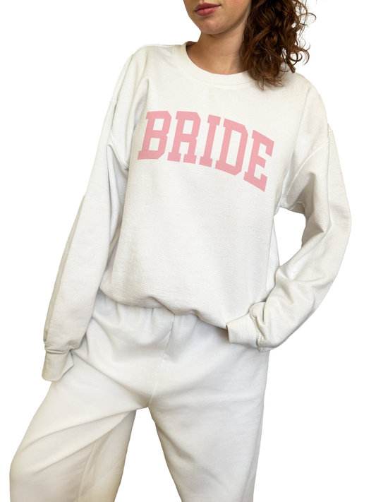 Varsity Bride Crewneck - Light Pink