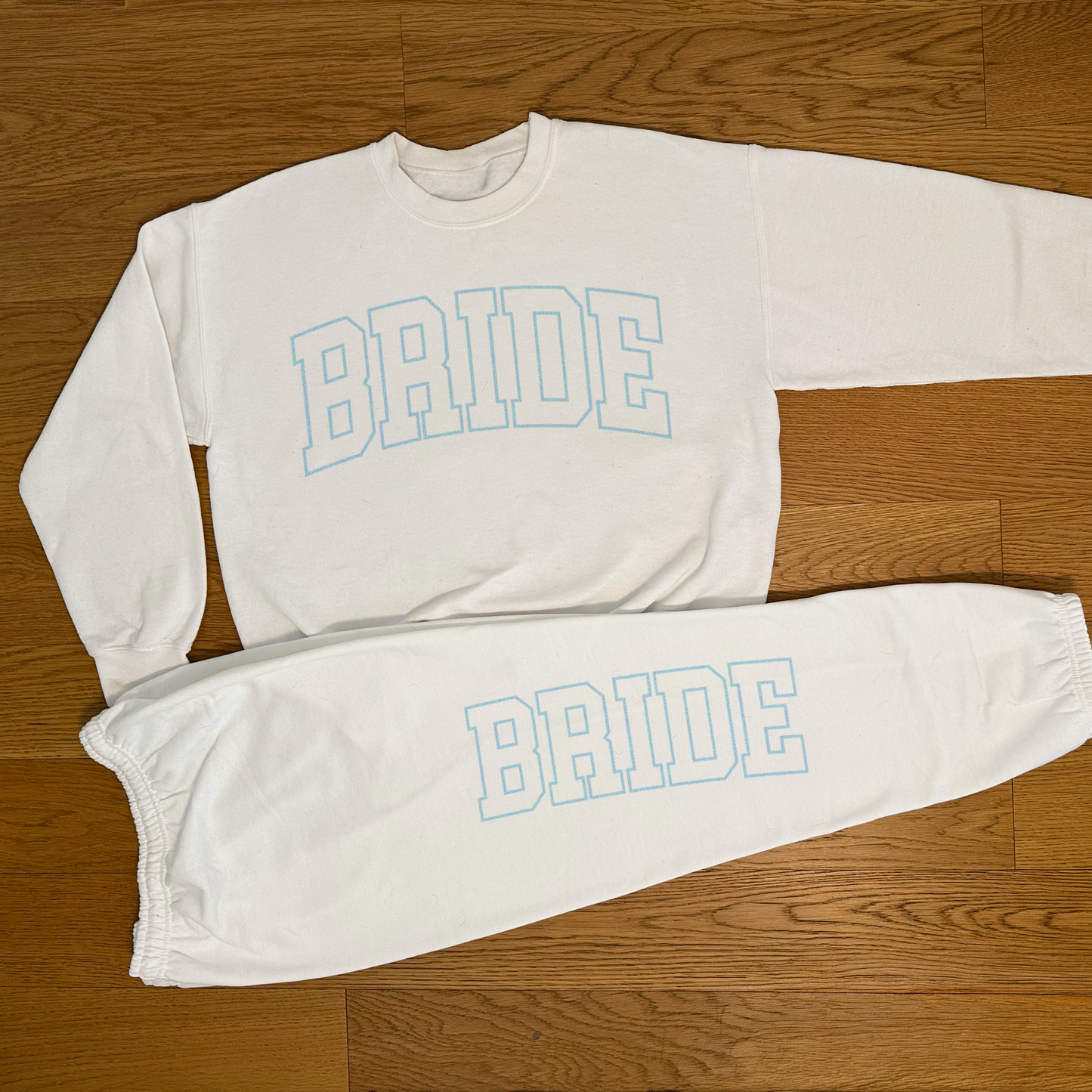Varsity Outline Bride Sweatpants - Blue