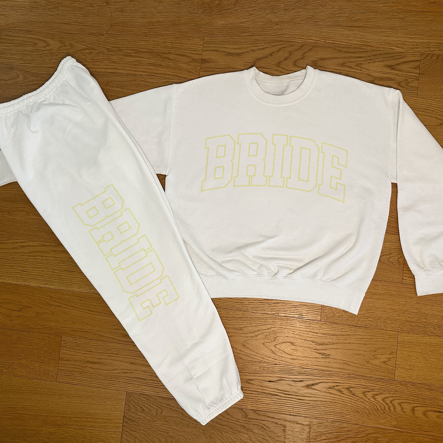 Varsity Outline Bride Sweatpants - Butter